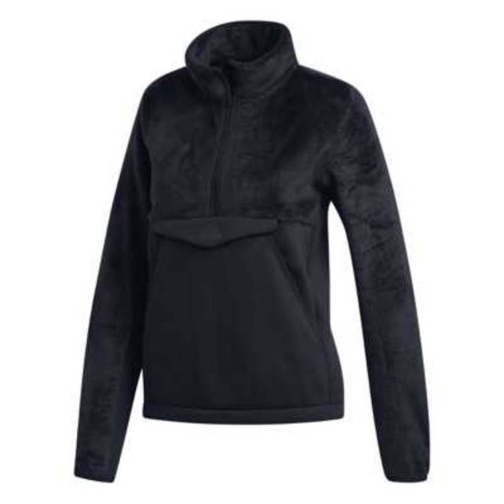 ADIDAS Black Fleece Half Zip Jacket